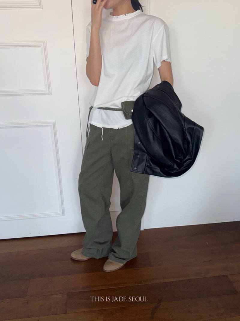 Jade Market - Korean Women Fashion - #restrostyle - Vintage Washing Tee