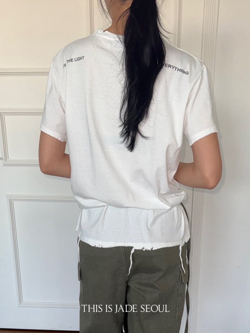 Jade Market - Korean Women Fashion - #romanticstyle - Vintage Washing Tee - 2