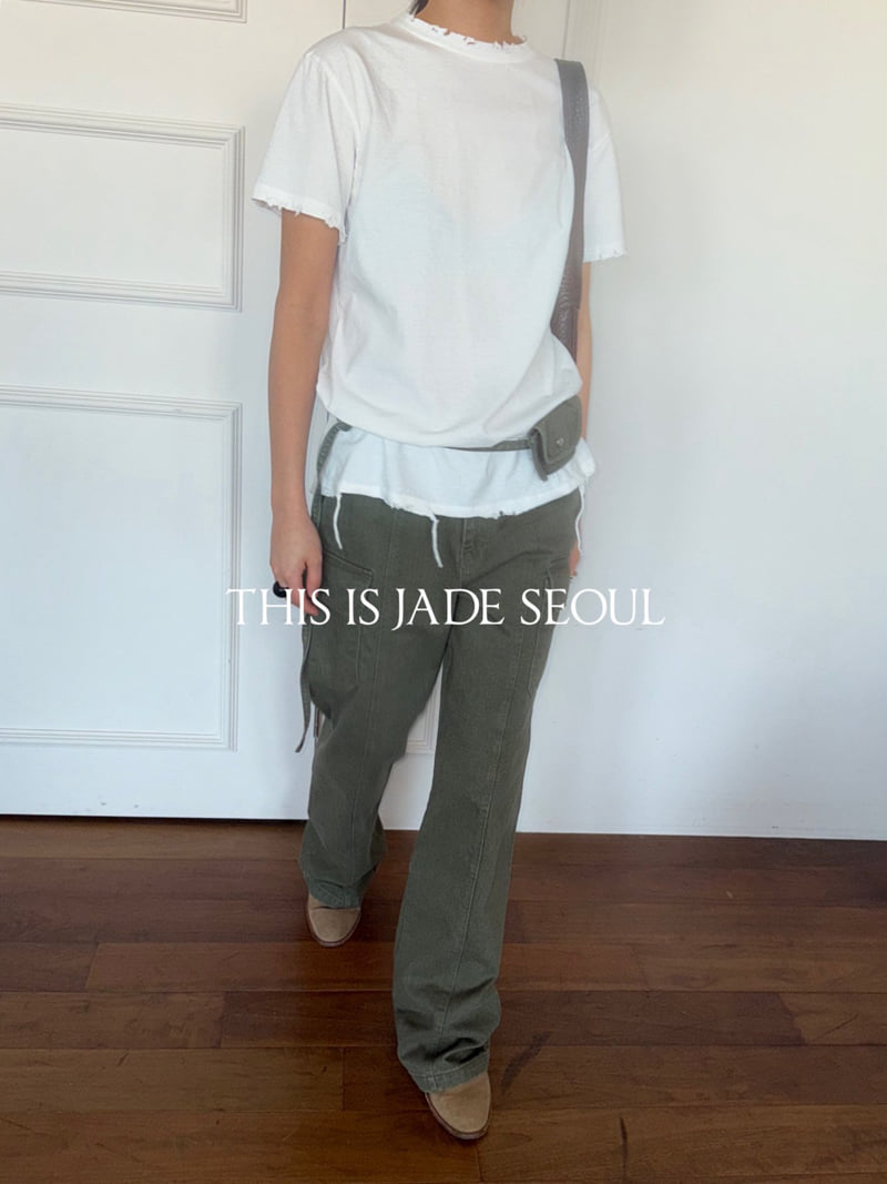 Jade Market - Korean Women Fashion - #shopsmall - Vintage Washing Tee - 4