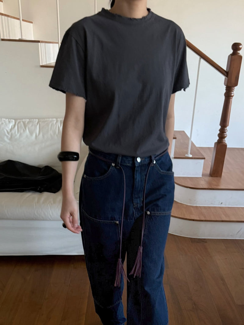 Jade Market - Korean Women Fashion - #womensfashion - Carpenter Denim Pants - 6