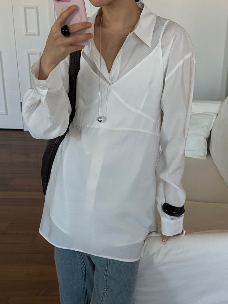 Jade Market - Korean Women Fashion - #womensfashion - Slip Blouse Set - 6