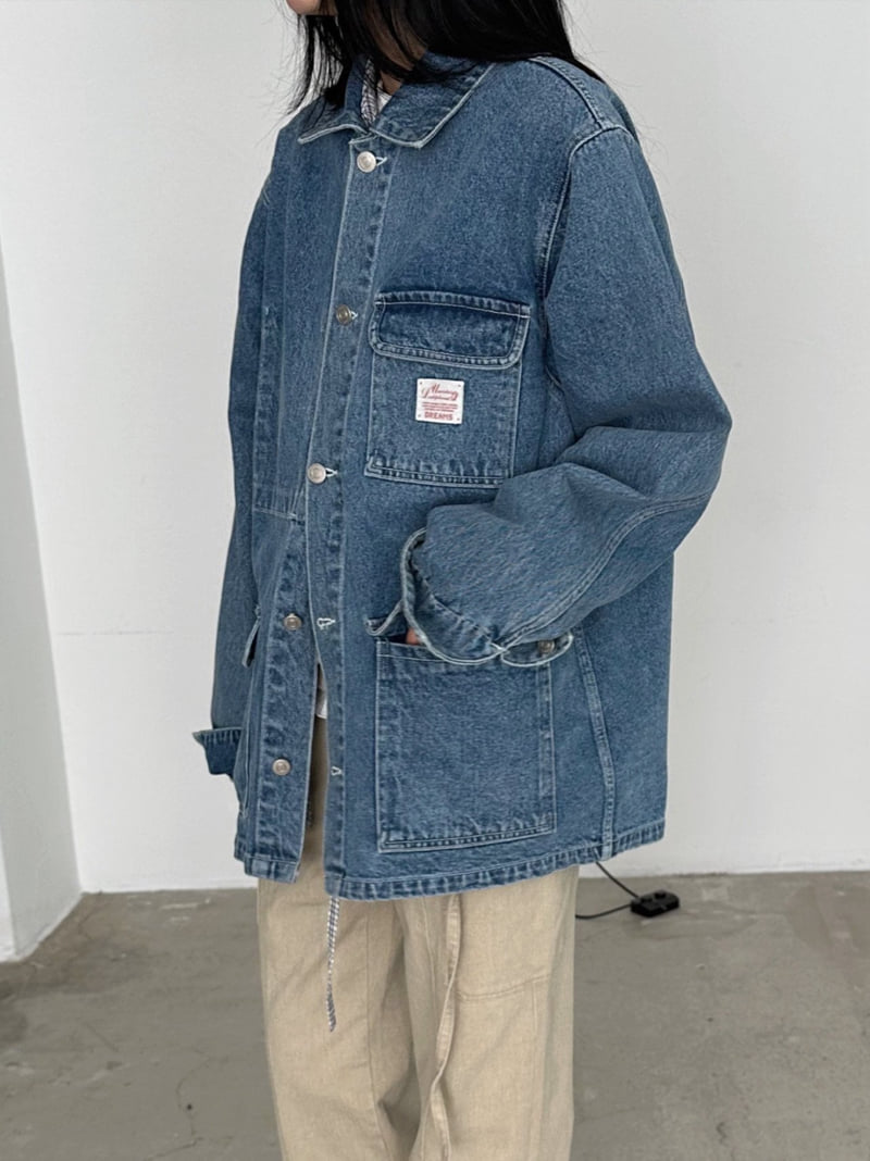 Jade Market - Korean Women Fashion - #womensfashion - Denim Work Jacket