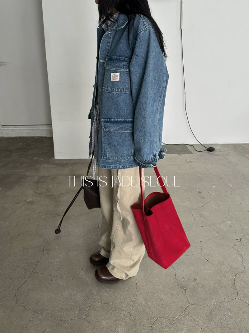 Jade Market - Korean Women Fashion - #womensfashion - Denim Work Jacket - 7
