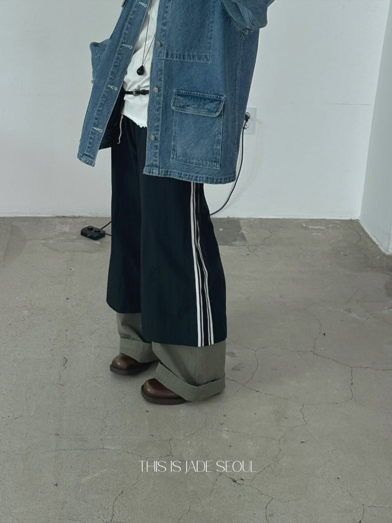Jade Market - Korean Women Fashion - #womensfashion - Urban Tape Pants - 11