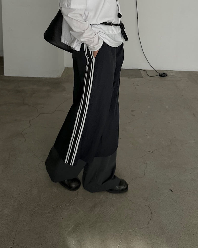 Jade Market - Korean Women Fashion - #womensfashion - Urban Tape Pants - 7