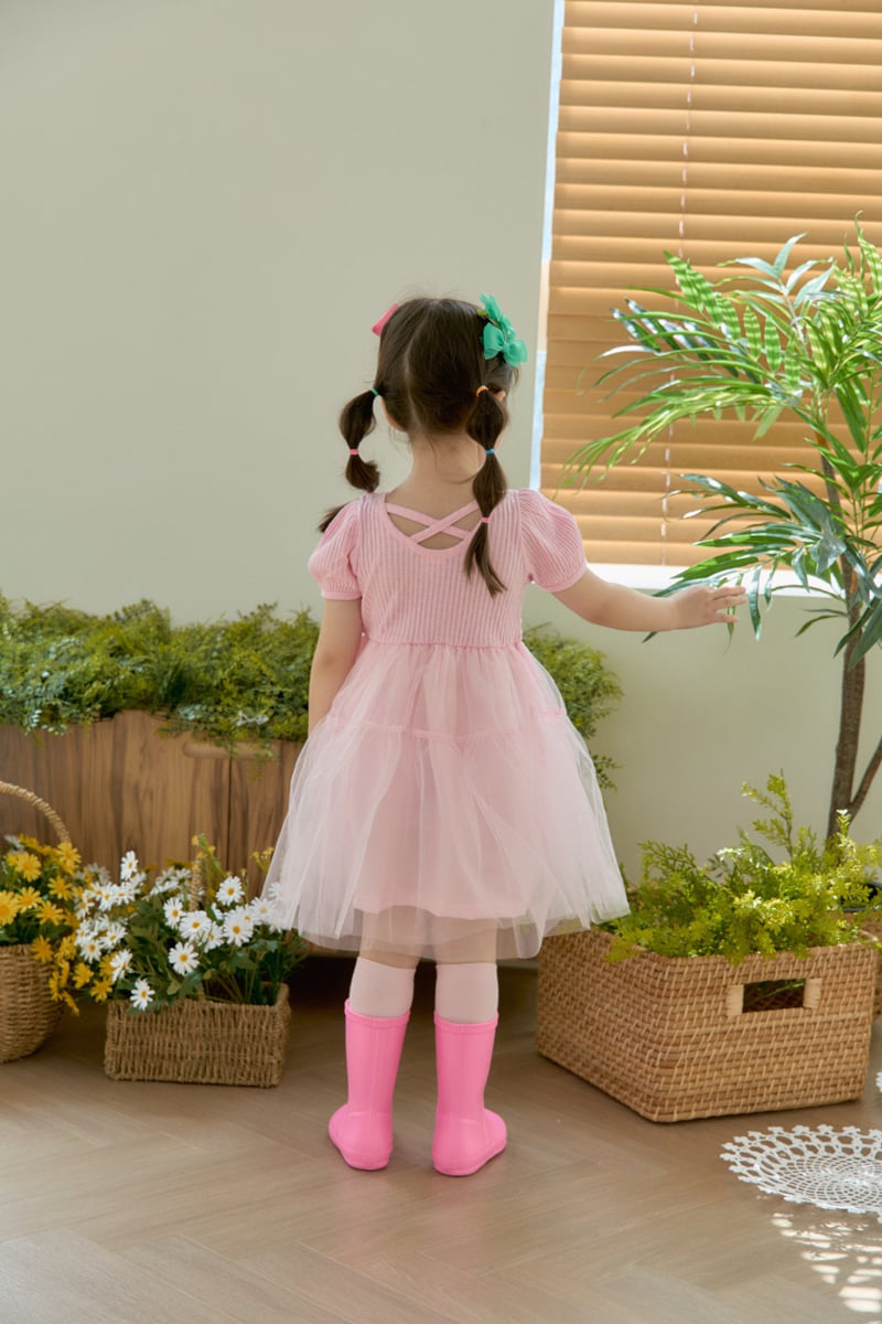 Jazz - Korean Children Fashion - #Kfashion4kids - Bianca Ribbon Mesh One-piece - 10