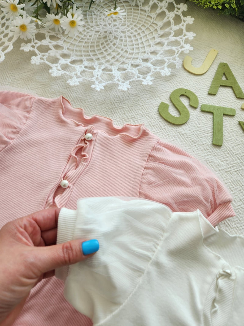 Jazz - Korean Children Fashion - #Kfashion4kids - Soft Rib Cardigan Blouse Tee - 2