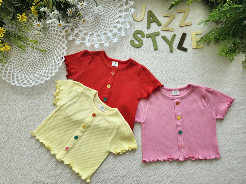 Jazz - Korean Children Fashion - #Kfashion4kids - Flower Button Rib Blouse - 11
