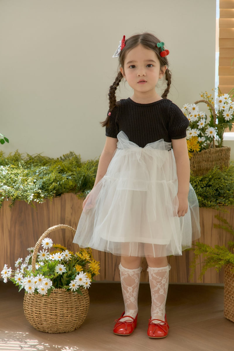 Jazz - Korean Children Fashion - #childofig - Bianca Ribbon Mesh One-piece