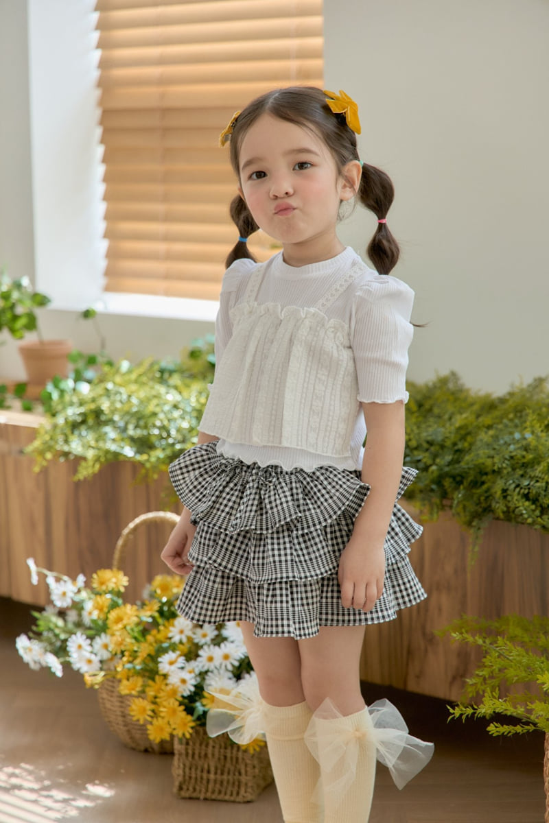 Jazz - Korean Children Fashion - #childofig - Lace Double Blouse Tee - 7