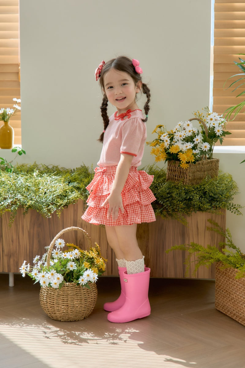 Jazz - Korean Children Fashion - #childofig - Stripe Ribbon Blouse Tee - 5