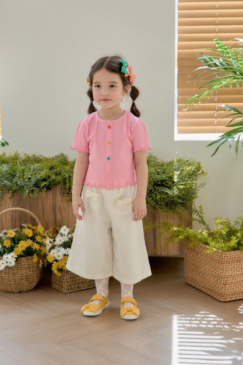Jazz - Korean Children Fashion - #childofig - Flower Button Rib Blouse - 3