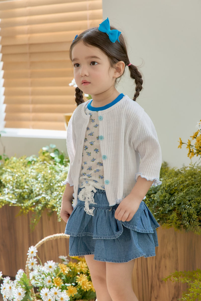 Jazz - Korean Children Fashion - #childofig - Flower Button Cardigan - 2