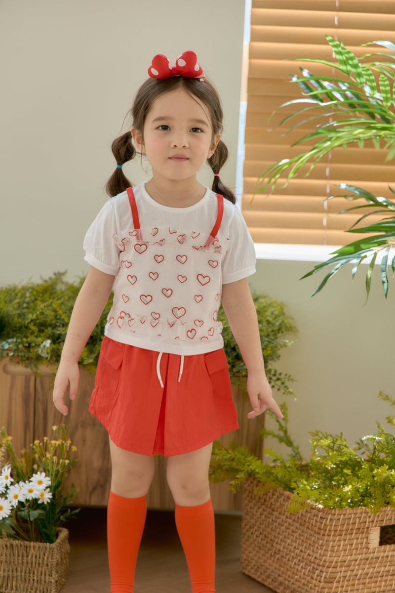 Jazz - Korean Children Fashion - #childrensboutique - Heart Mesh Blouse Tee - 2