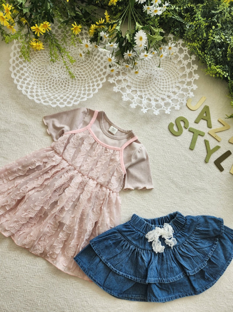 Jazz - Korean Children Fashion - #childrensboutique - Sparkly Cancan Blouse Tee - 10
