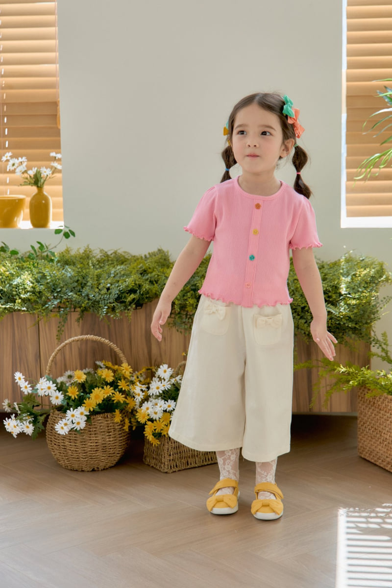 Jazz - Korean Children Fashion - #childofig - Flower Button Rib Blouse - 4
