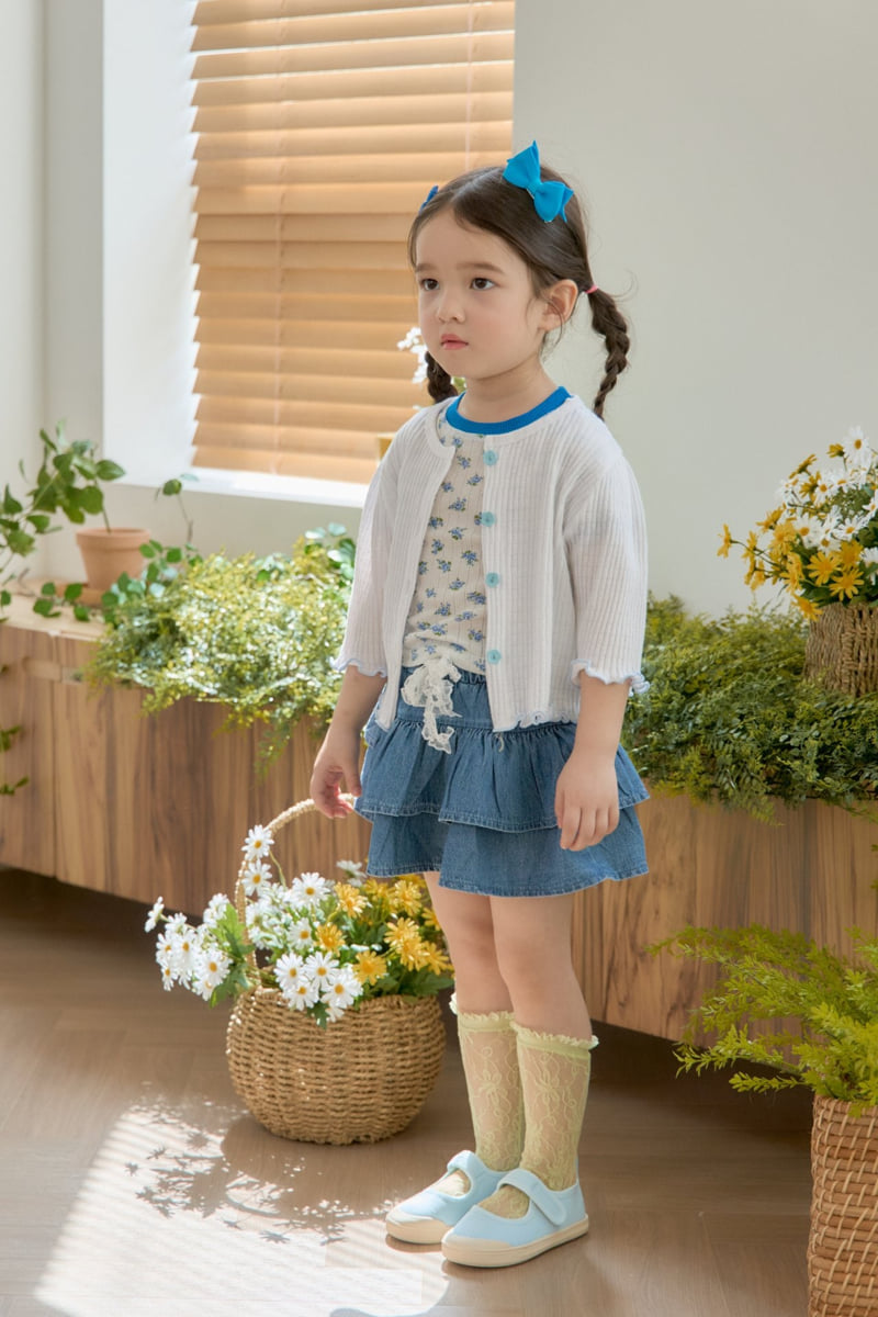 Jazz - Korean Children Fashion - #childrensboutique - Flower Button Cardigan - 3