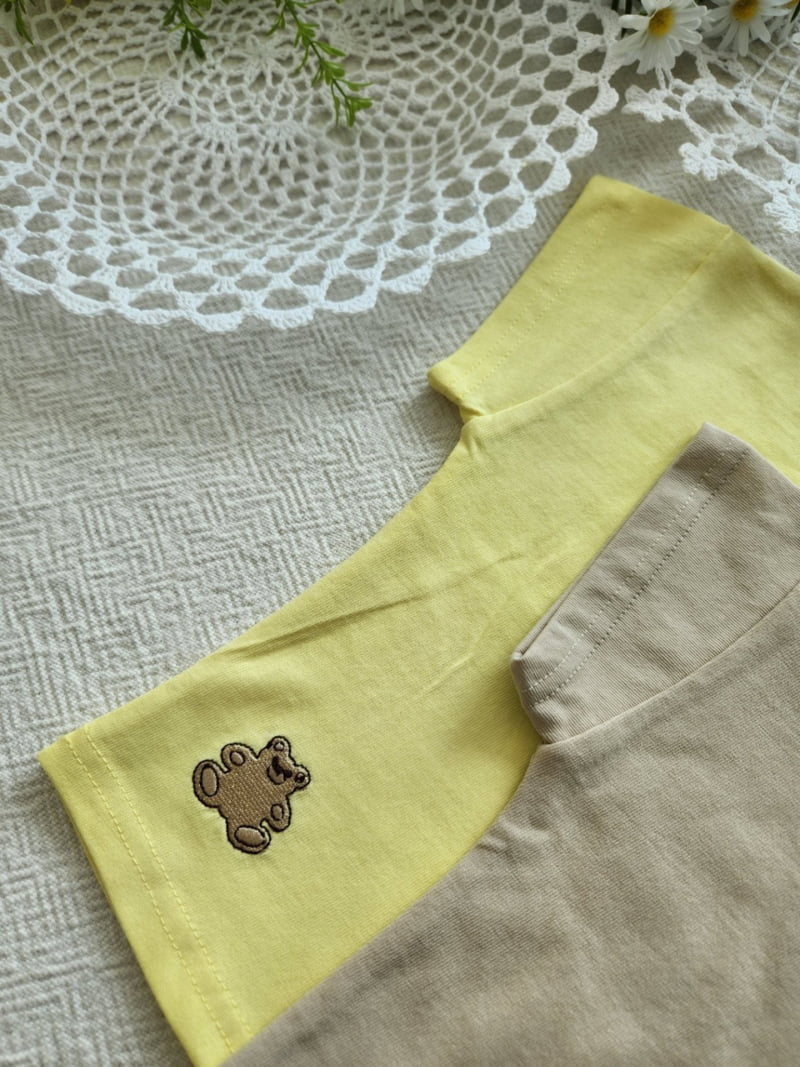 Jazz - Korean Children Fashion - #designkidswear - Embroidery Bear Tee - 2