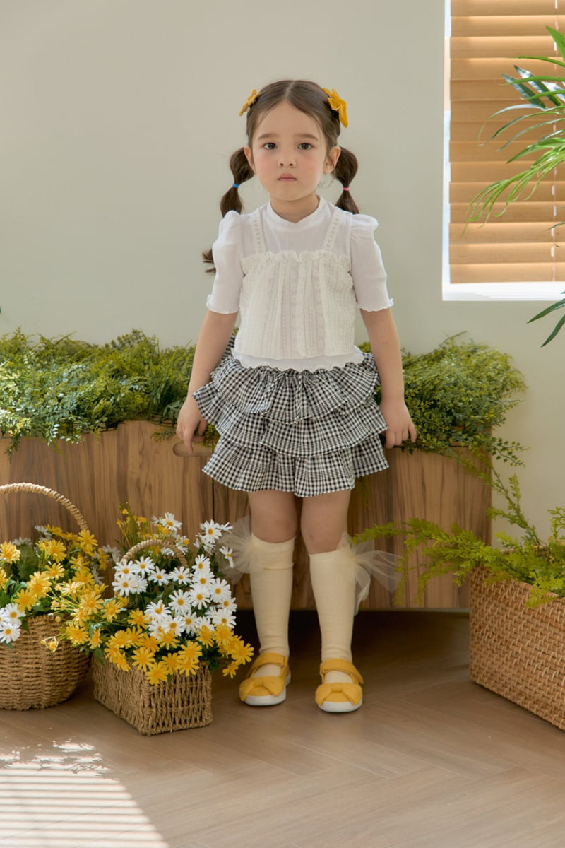 Jazz - Korean Children Fashion - #discoveringself - Check Cancan Skirt - 7