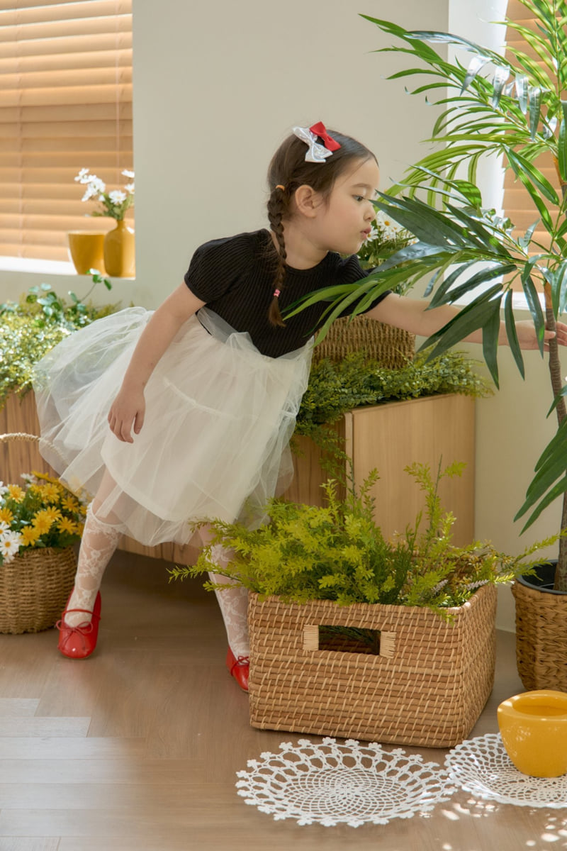 Jazz - Korean Children Fashion - #discoveringself - Bianca Ribbon Mesh One-piece - 5