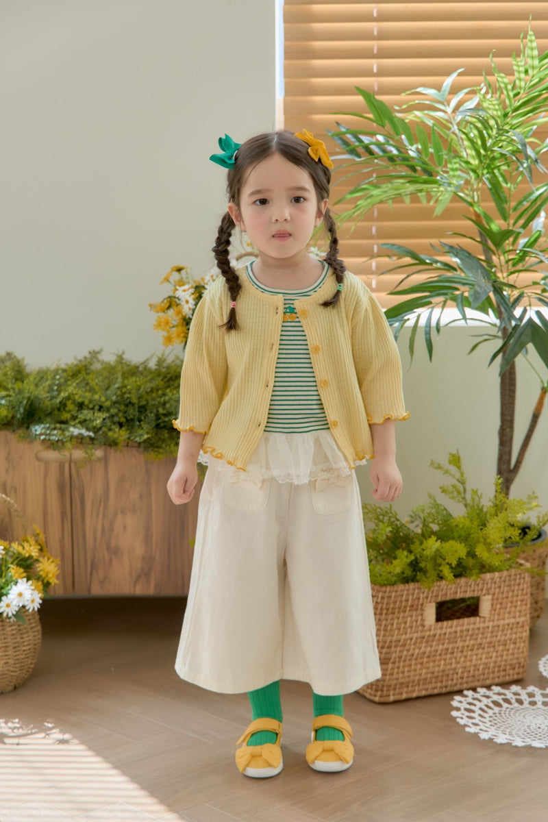 Jazz - Korean Children Fashion - #discoveringself - Flower Button Cardigan - 5
