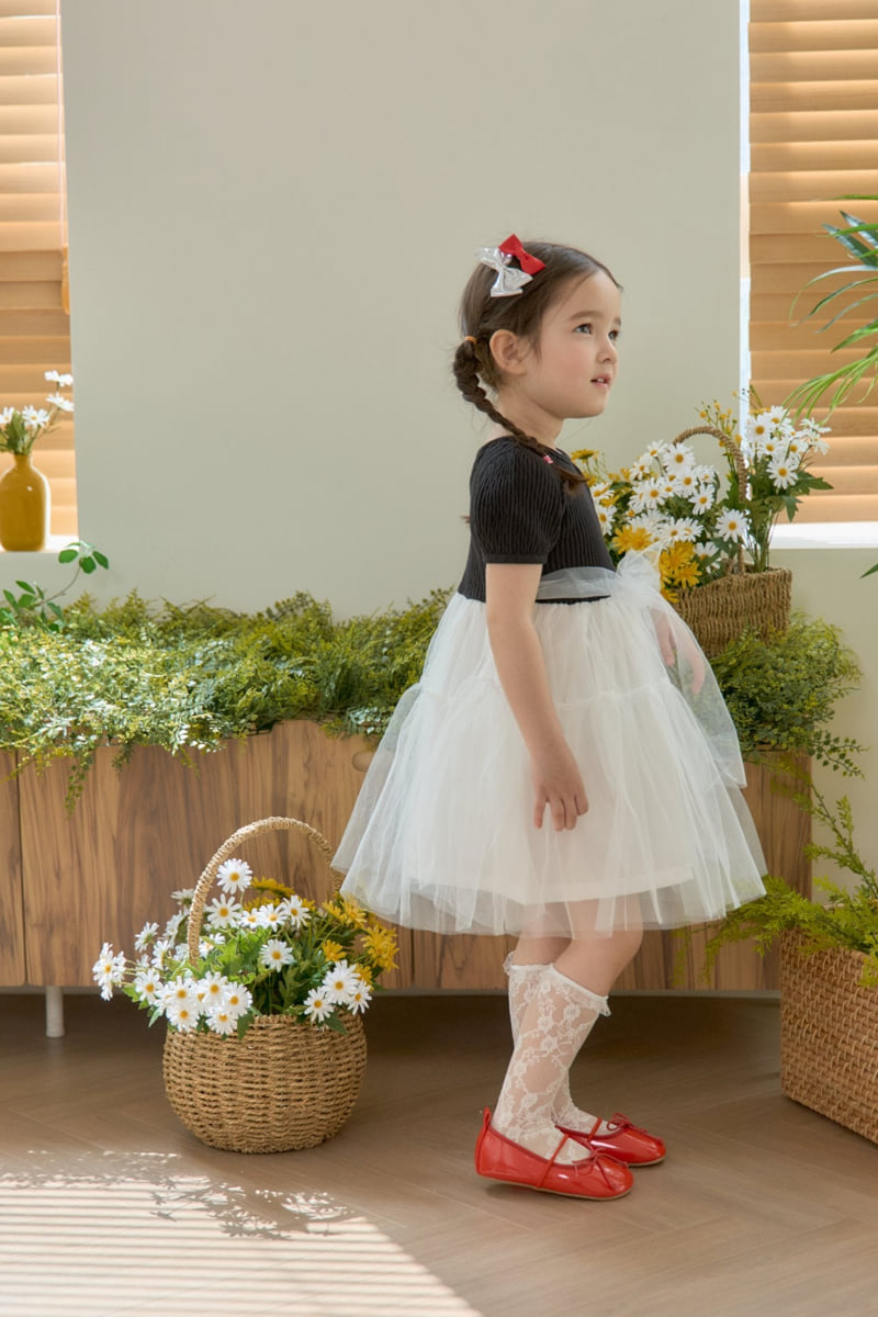 Jazz - Korean Children Fashion - #fashionkids - Bianca Ribbon Mesh One-piece - 6