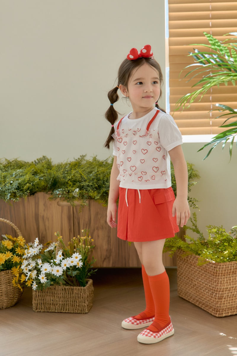 Jazz - Korean Children Fashion - #fashionkids - Heart Mesh Blouse Tee - 5