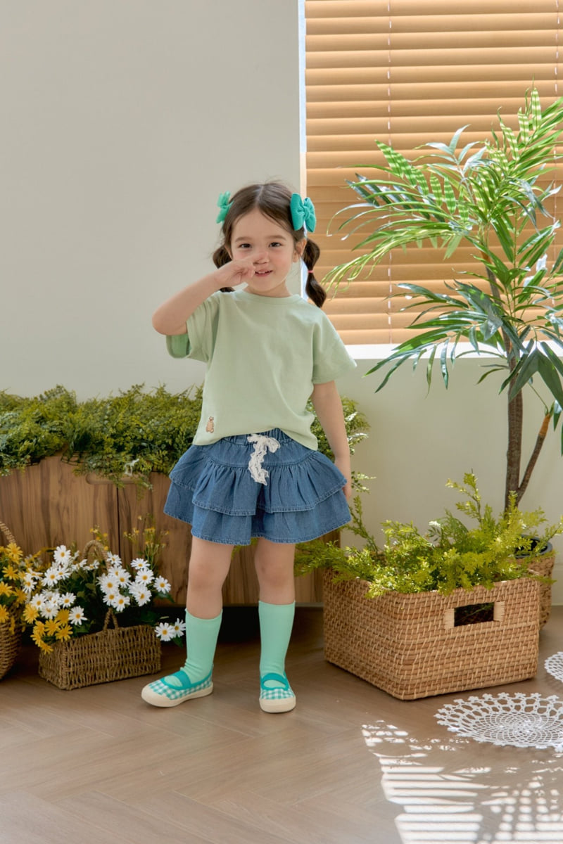 Jazz - Korean Children Fashion - #discoveringself - Embroidery Bear Tee - 4