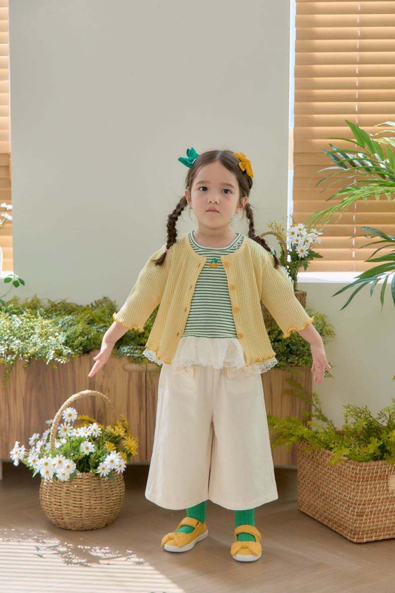 Jazz - Korean Children Fashion - #fashionkids - Flower Button Cardigan - 6
