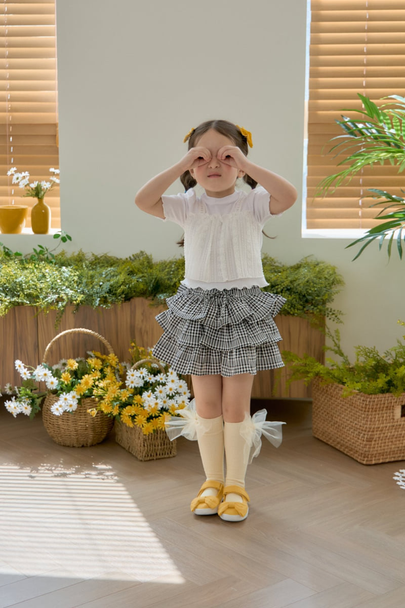 Jazz - Korean Children Fashion - #kidsshorts - Check Cancan Skirt - 9