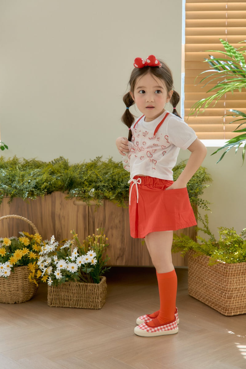 Jazz - Korean Children Fashion - #kidsshorts - Heart Mesh Blouse Tee - 6
