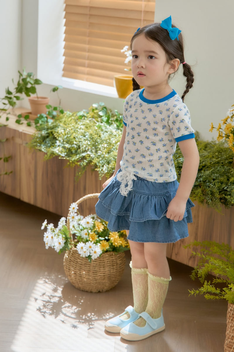 Jazz - Korean Children Fashion - #fashionkids - Eyelet Flower Blouse Tee - 4