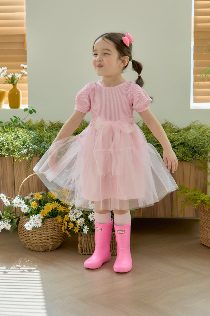 Jazz - Korean Children Fashion - #kidsstore - Bianca Ribbon Mesh One-piece - 8