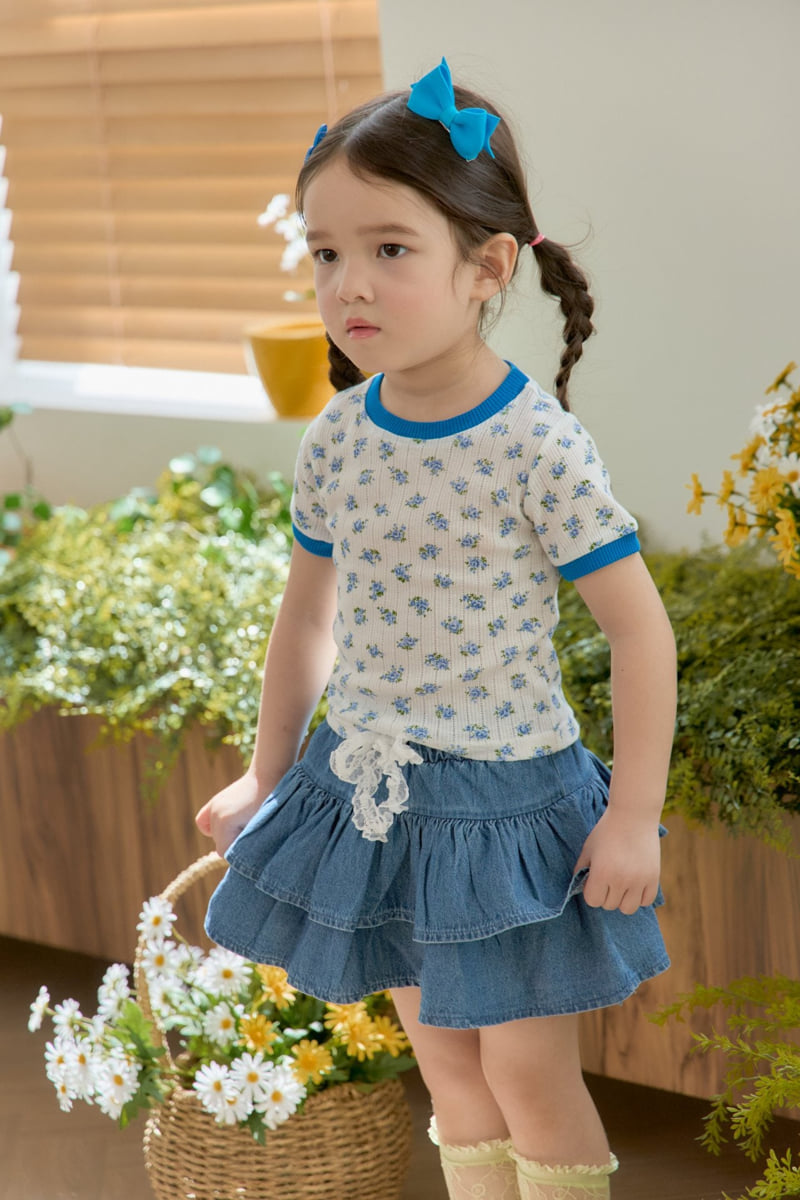Jazz - Korean Children Fashion - #kidsstore - Eyelet Flower Blouse Tee - 5