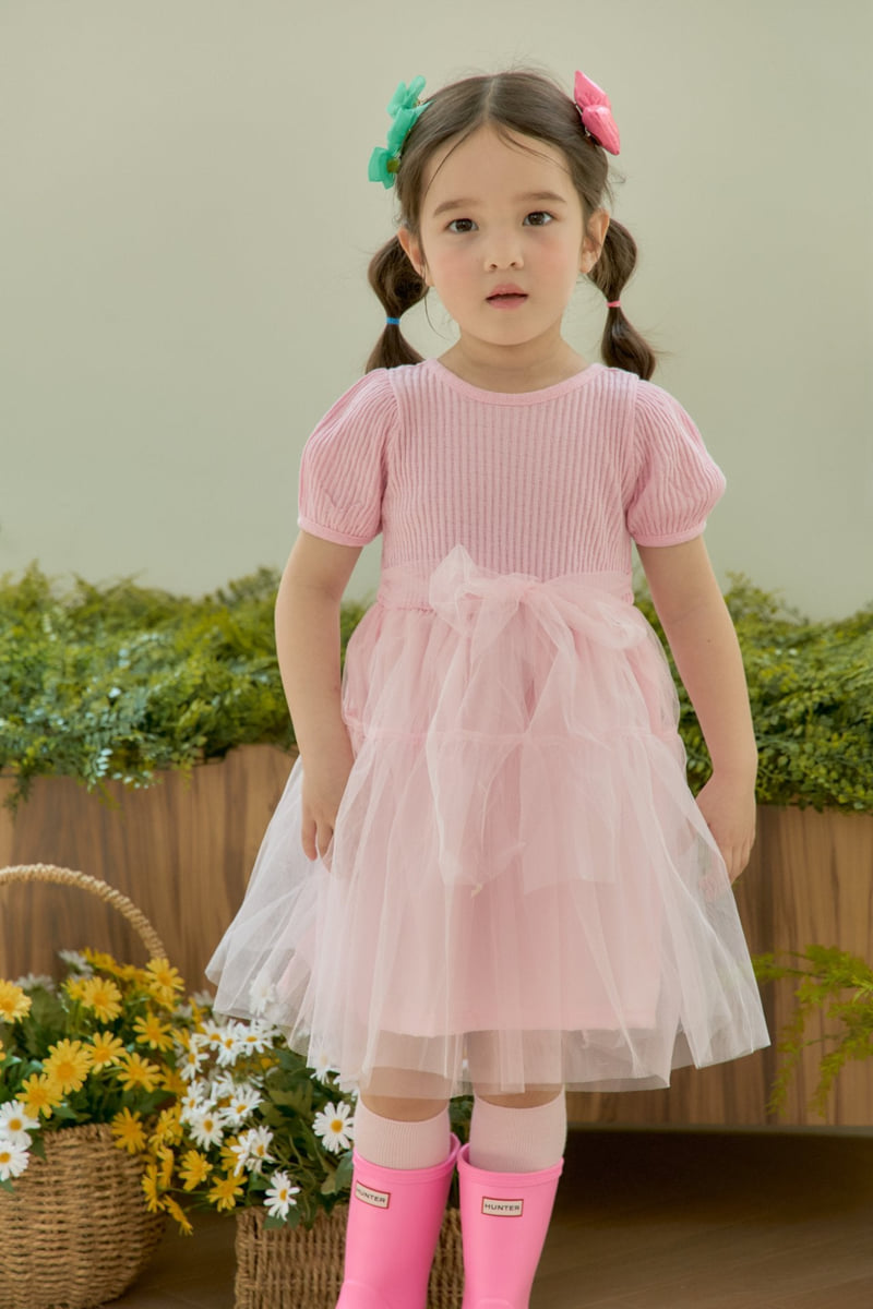 Jazz - Korean Children Fashion - #kidzfashiontrend - Bianca Ribbon Mesh One-piece - 9