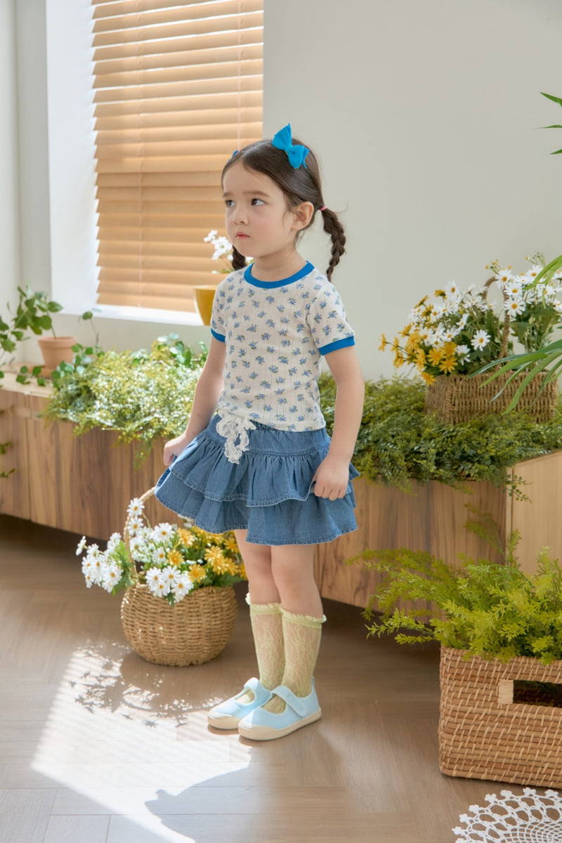 Jazz - Korean Children Fashion - #kidzfashiontrend - Eyelet Flower Blouse Tee - 6
