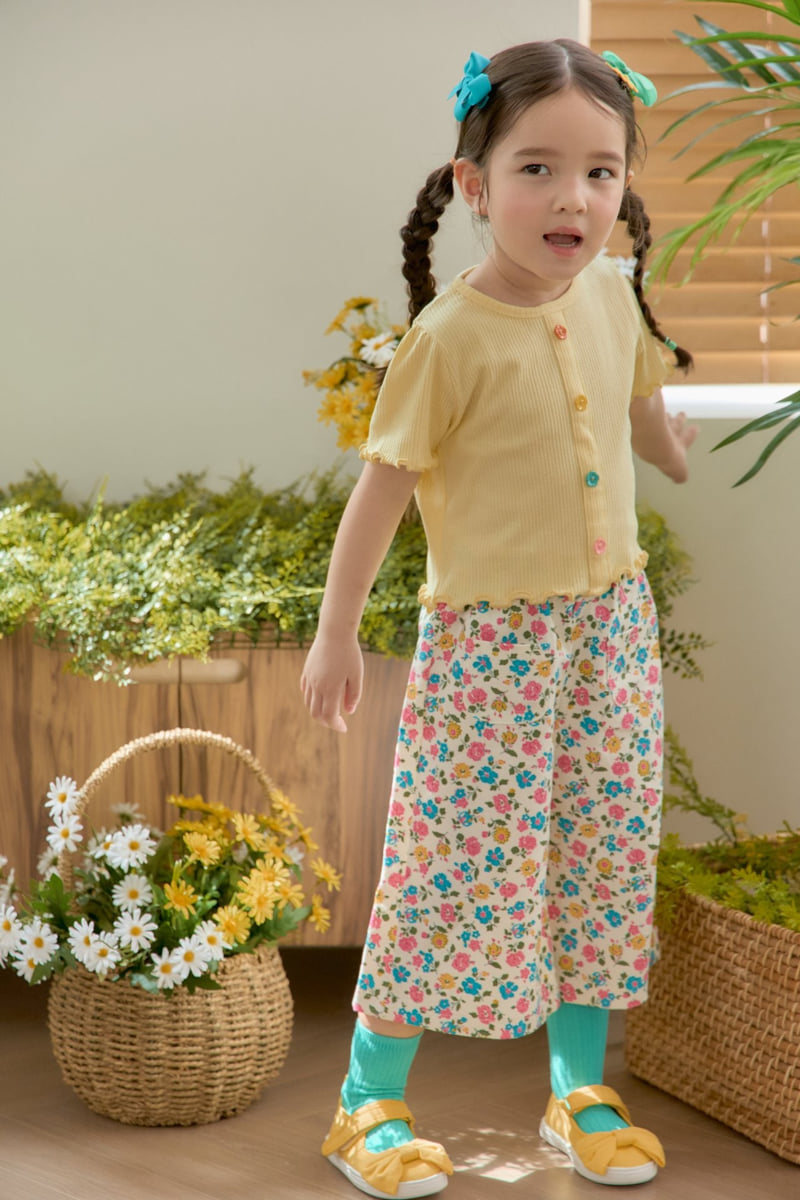 Jazz - Korean Children Fashion - #kidsstore - Flower Pocket Pants - 4