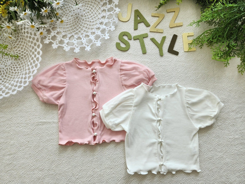 Jazz - Korean Children Fashion - #kidzfashiontrend - Soft Rib Cardigan Blouse Tee