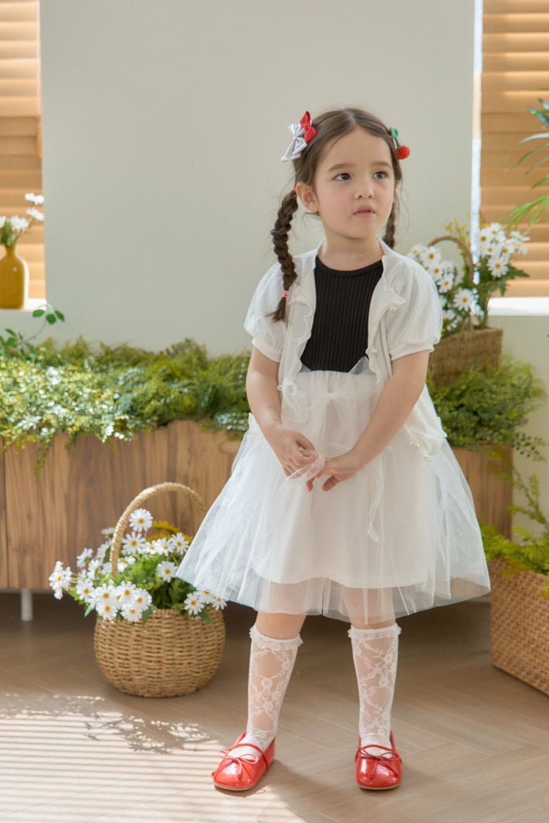 Jazz - Korean Children Fashion - #littlefashionista - Soft Rib Cardigan Blouse Tee - 4