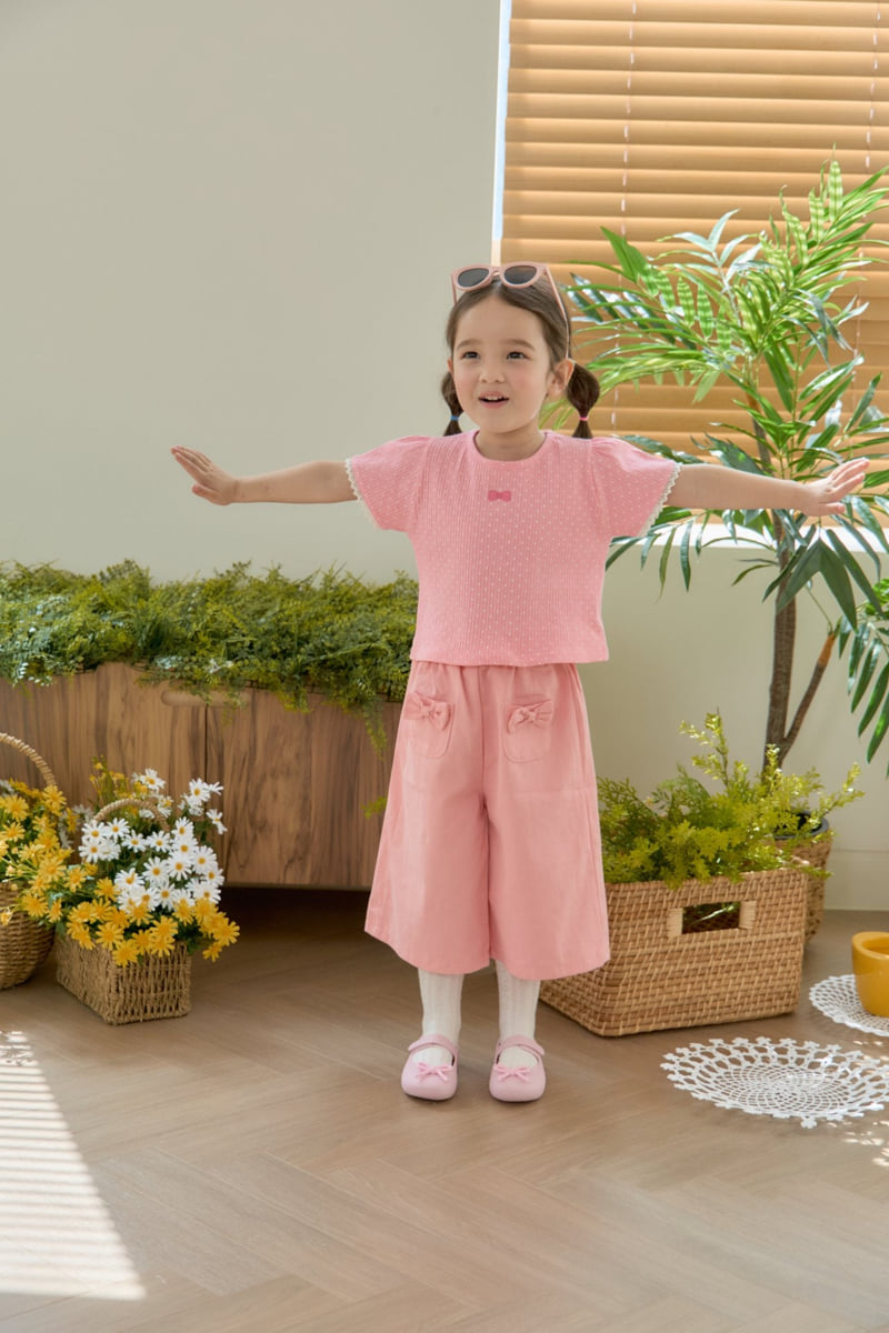 Jazz - Korean Children Fashion - #magicofchildhood - Ribbon Dot Blouse Tee - 2