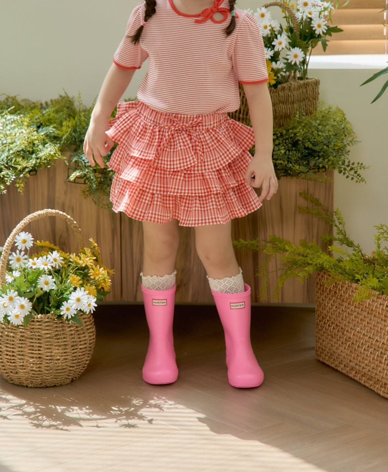 Jazz - Korean Children Fashion - #minifashionista - Check Cancan Skirt