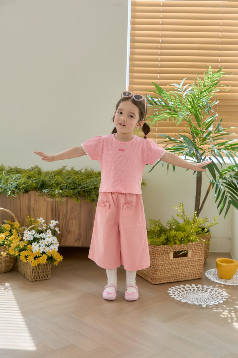 Jazz - Korean Children Fashion - #minifashionista - Ribbon Dot Blouse Tee - 3