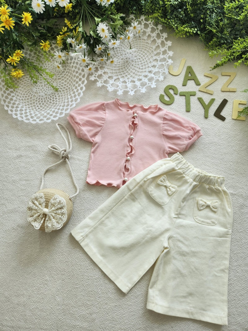 Jazz - Korean Children Fashion - #prettylittlegirls - Soft Rib Cardigan Blouse Tee - 6