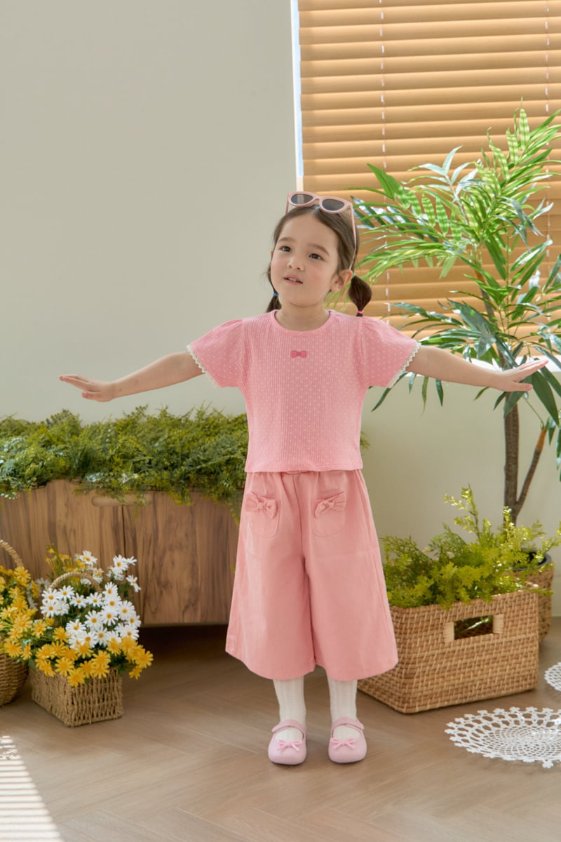 Jazz - Korean Children Fashion - #minifashionista - Ribbon Dot Blouse Tee - 4