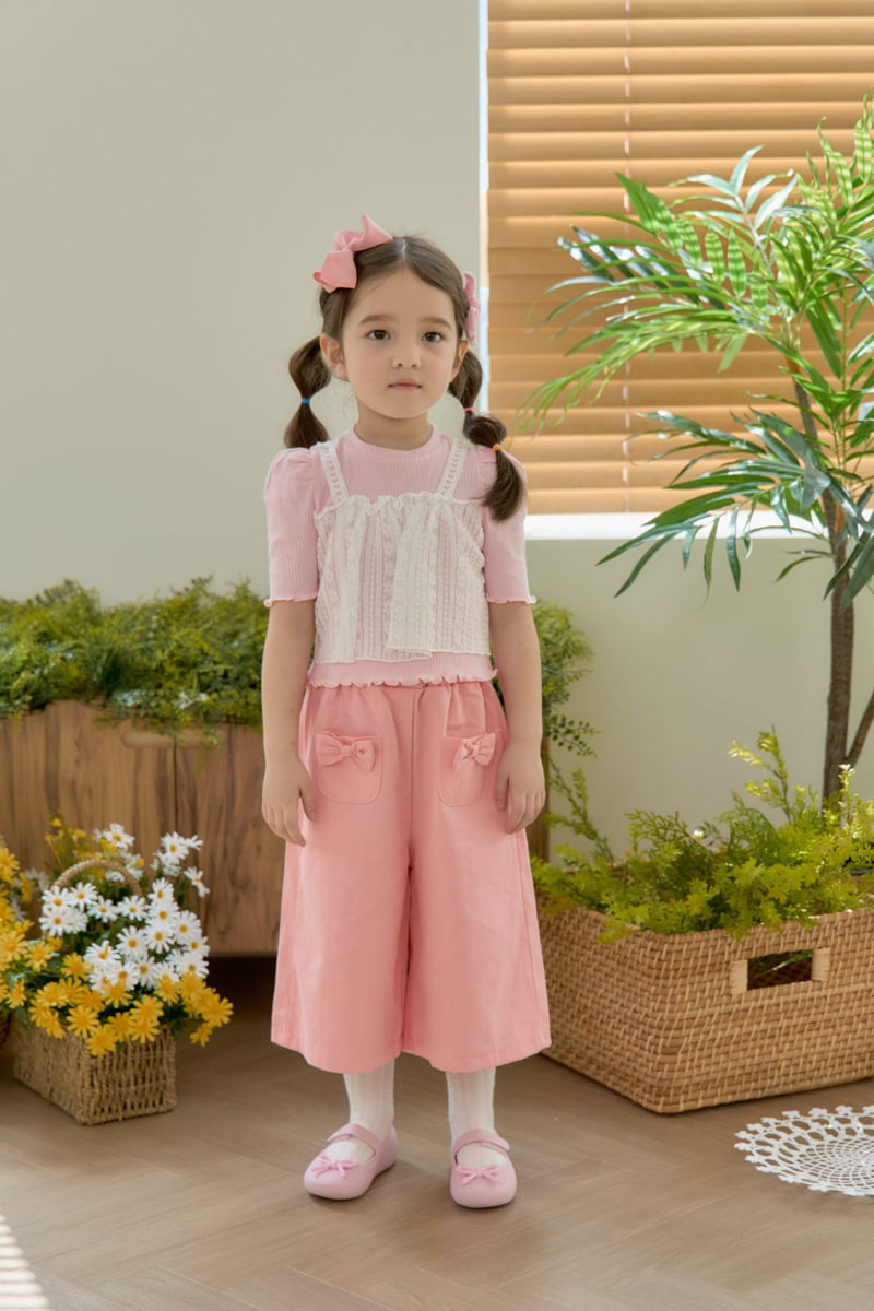 Jazz - Korean Children Fashion - #prettylittlegirls - Lace Double Blouse Tee - 3