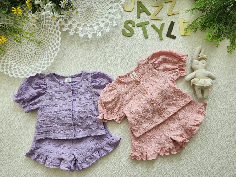 Jazz - Korean Children Fashion - #prettylittlegirls - Cardigan Top Bottom Set - 11