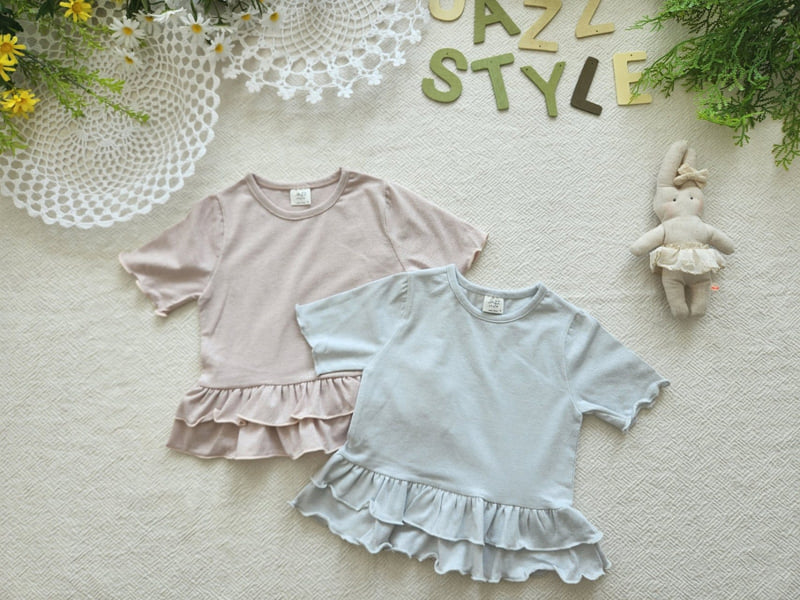 Jazz - Korean Children Fashion - #stylishchildhood - Sparkly Cancan Blouse Tee - 8
