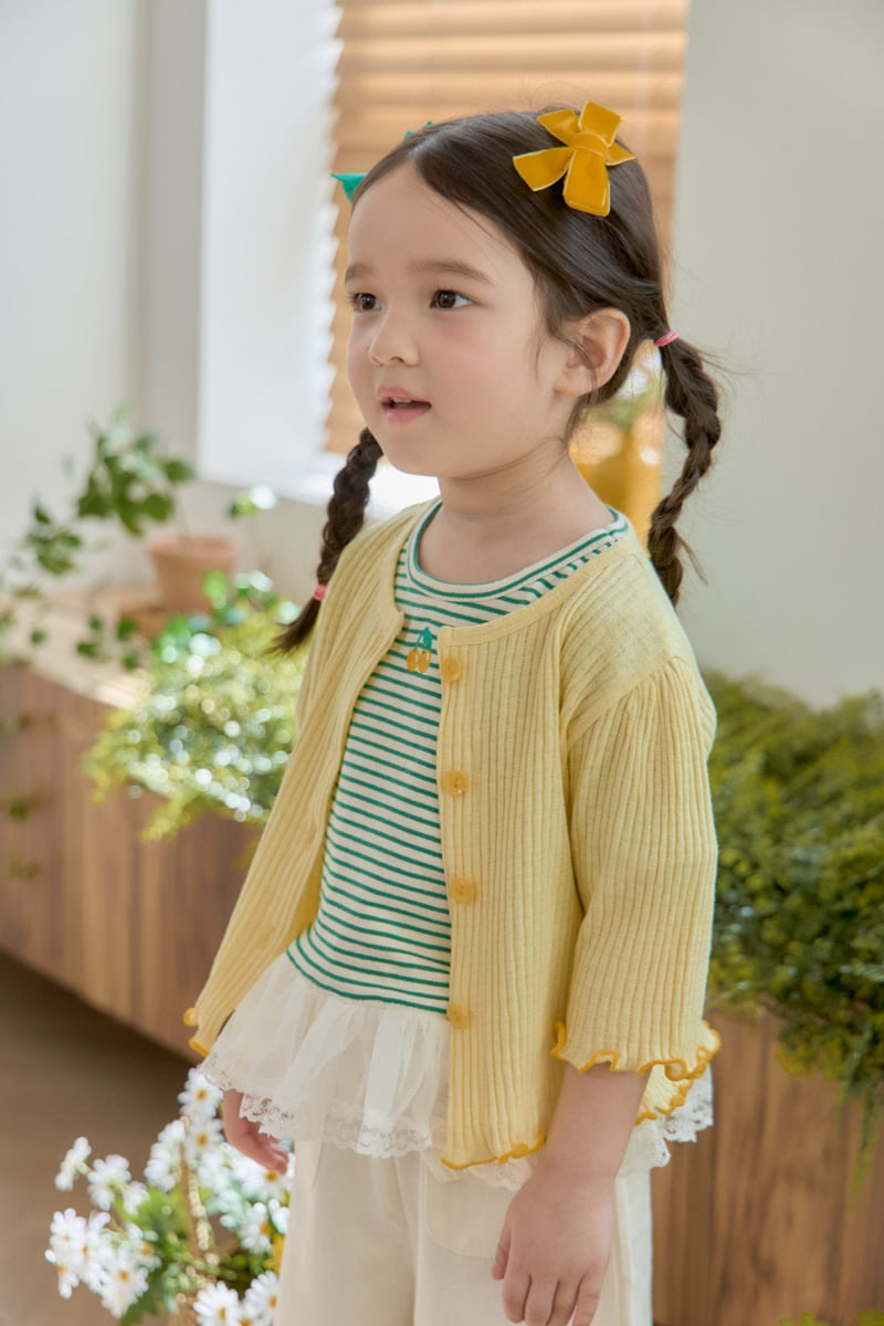 Jazz - Korean Children Fashion - #stylishchildhood - Flower Button Cardigan