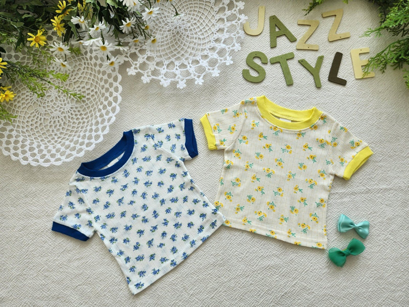 Jazz - Korean Children Fashion - #todddlerfashion - Eyelet Flower Blouse Tee - 12