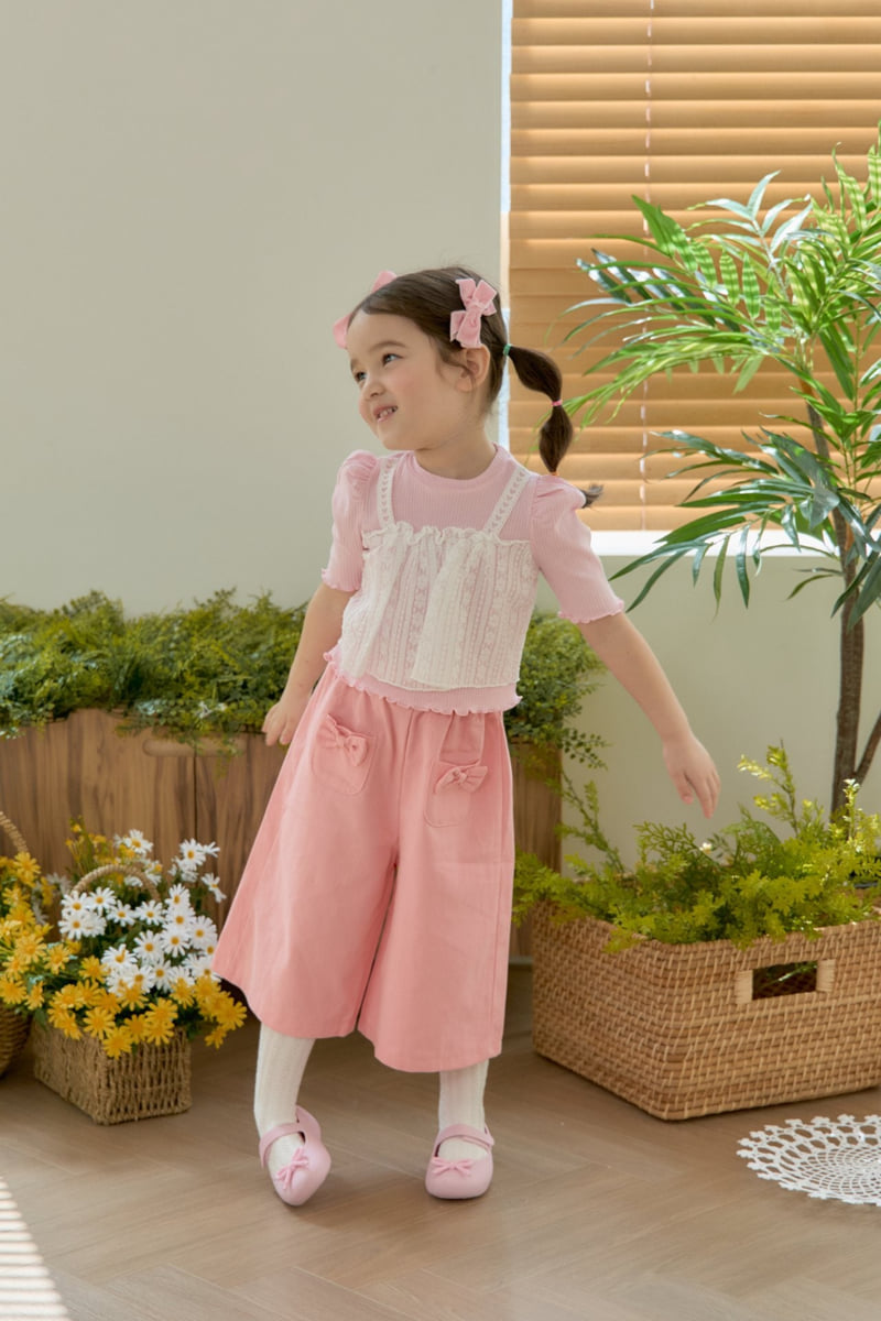 Jazz - Korean Children Fashion - #prettylittlegirls - Lace Double Blouse Tee - 4